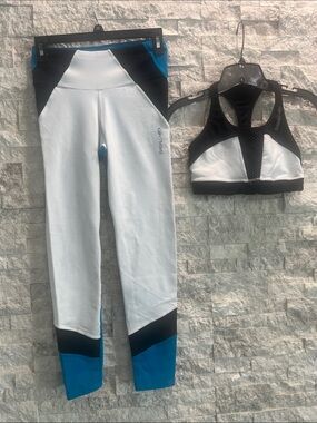 Babalu White, Black & Blue Gym outfit Sz-S